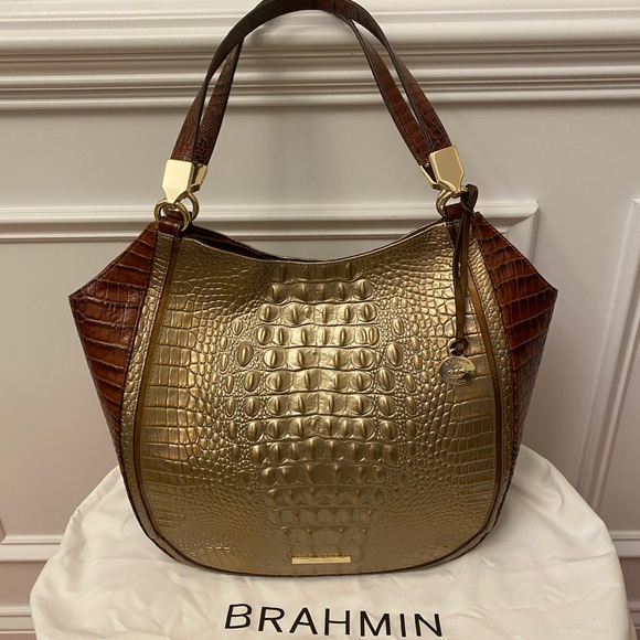 Brahmin Handbags - Brahmin Marianna Rose Gold Provence, embossed genuine leather Tote/Satchel.